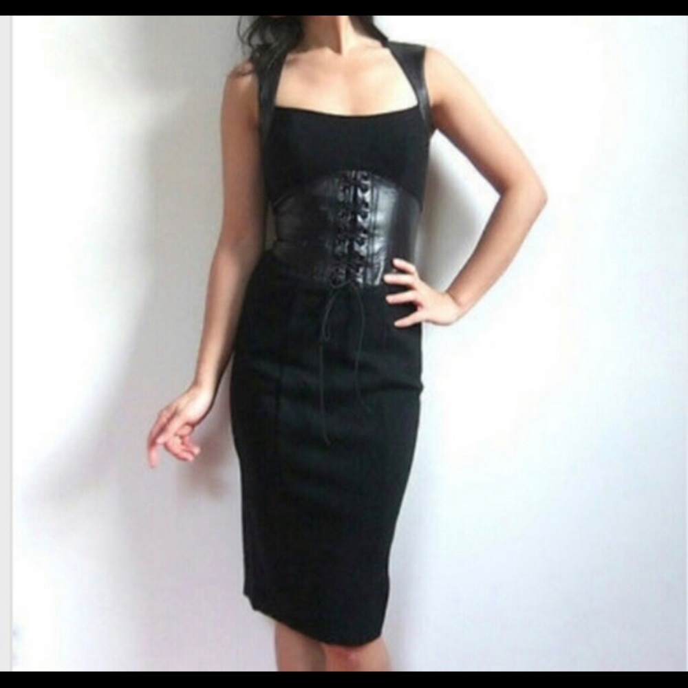 Bebe Black Corset Dress